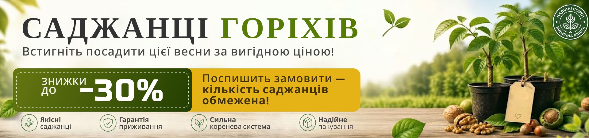 Знижки горіхи